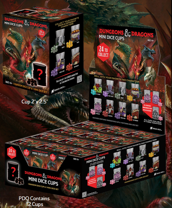 Dungeons & Dragons: Mini Dice Cups Display